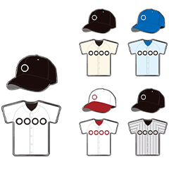 ユニフォームピンバッジセット
