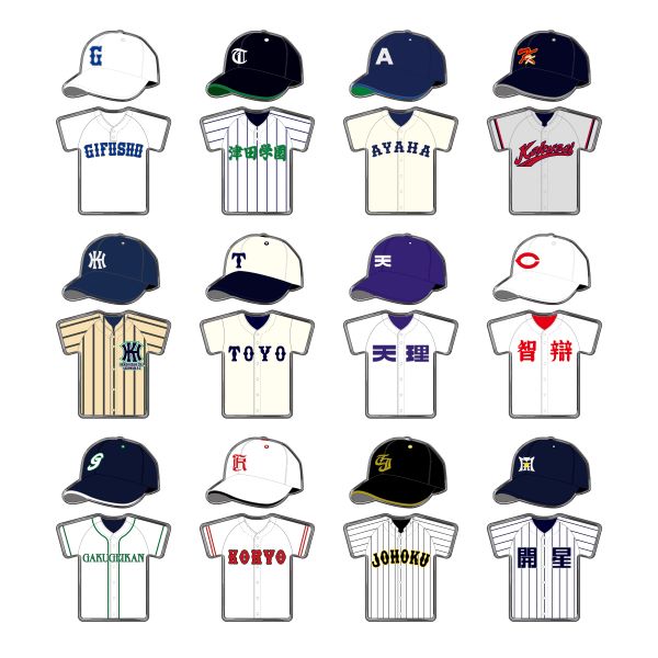 スワローズ★歴代ユニホームピンバッジセット15種類（50周年記念★非売品 東京ヤクルトスワローズ 歴代ユニフォームピンバッジセット 50