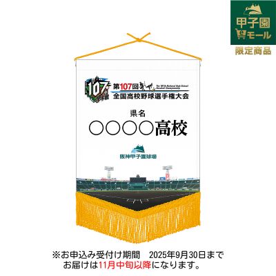 受注生産】校名ベース型ミニペナント - 阪神甲子園球場公式オンライン