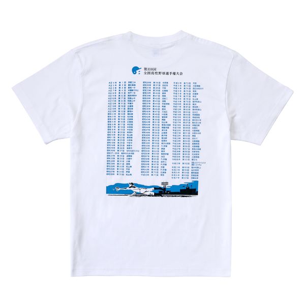 108/ｵﾌｨｼｬﾙｸﾞｯｽ 歴代優勝校Tシャツ - 阪神甲子園球場公式オンライン