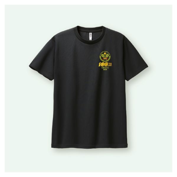 甲子園テニスクラブ100周年　　ドライＴシャツ 黒