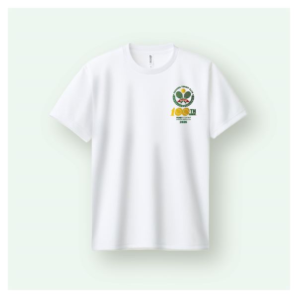 甲子園テニスクラブ100周年　　ドライＴシャツ　白