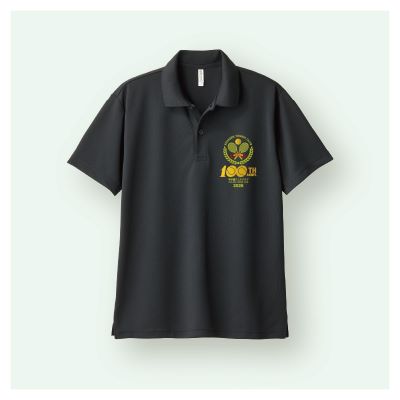 甲子園テニスクラブ100周年　　ドライポロシャツ　黒