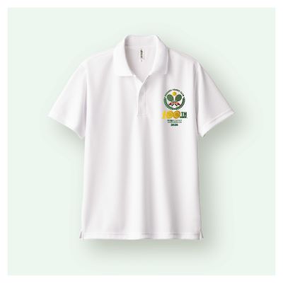 甲子園テニスクラブ100周年　　ドライポロシャツ　白