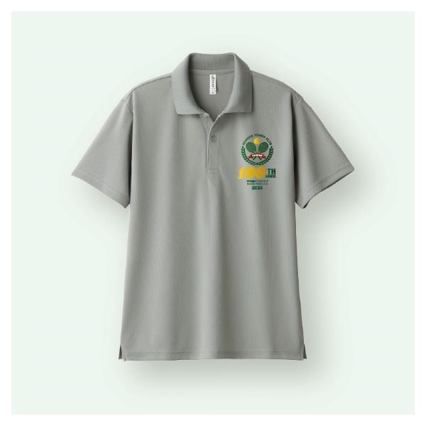 甲子園テニスクラブ100周年　　ドライポロシャツ　グレー