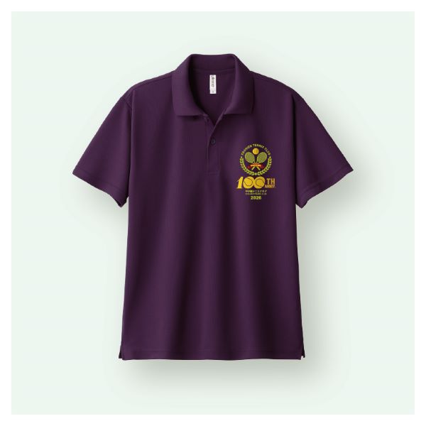甲子園テニスクラブ100周年　　ドライポロシャツ　パープル